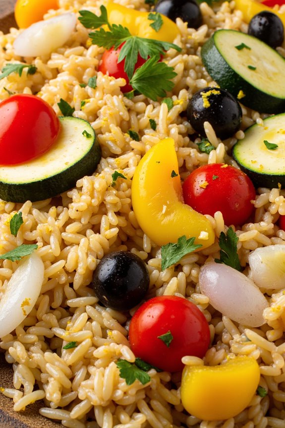 mediterranean vegetable rice delight