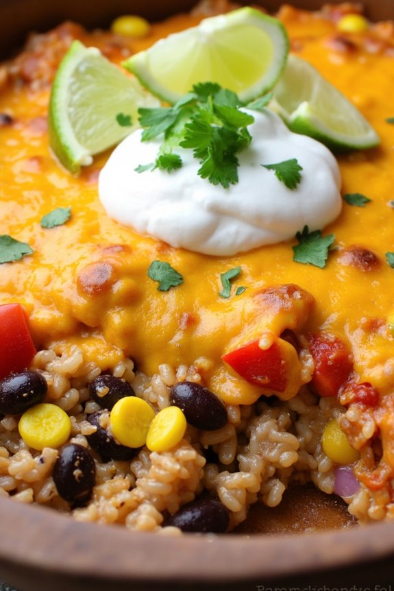 mexican brown rice bake