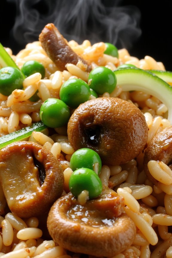 mushroom ginger fried rice