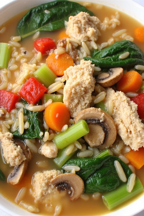 nourishing chicken wild rice soup