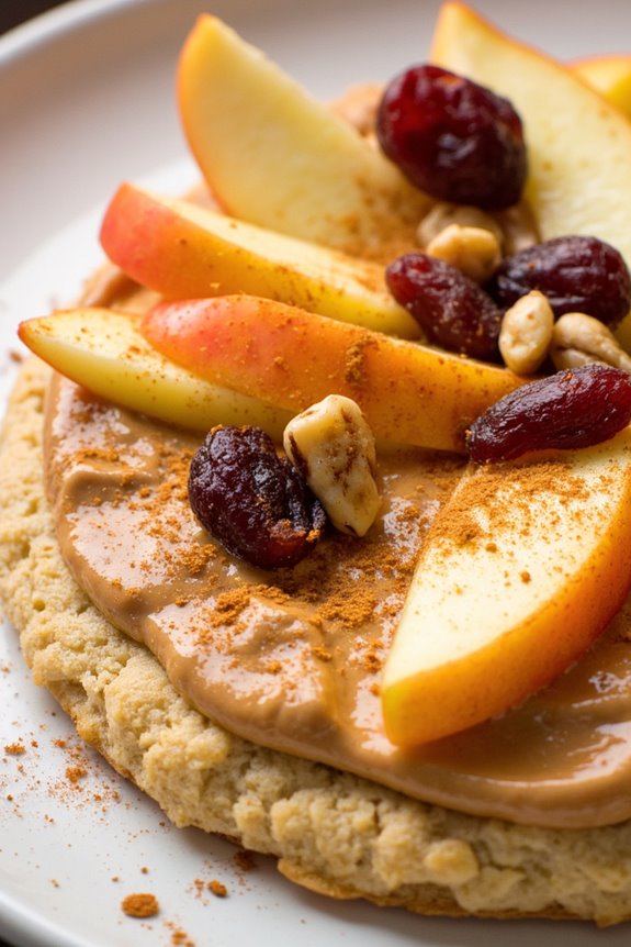 nut butter apple rice cakes