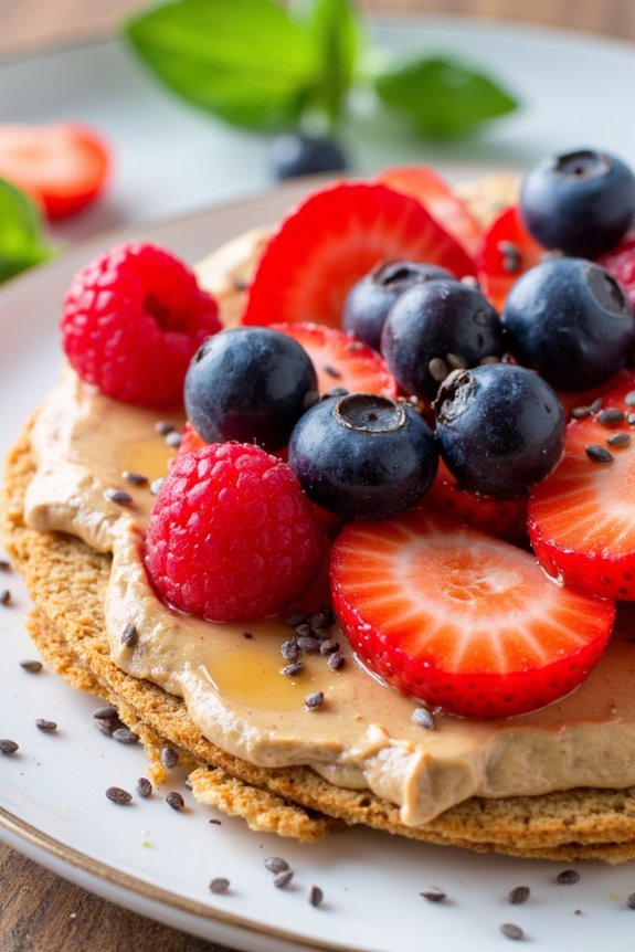 nut butter berry rice cakes