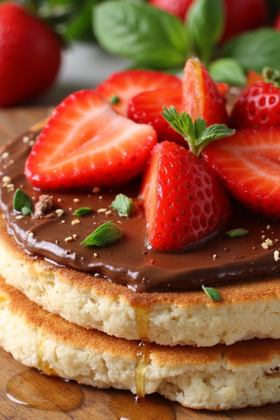 nutella strawberry rice cakes