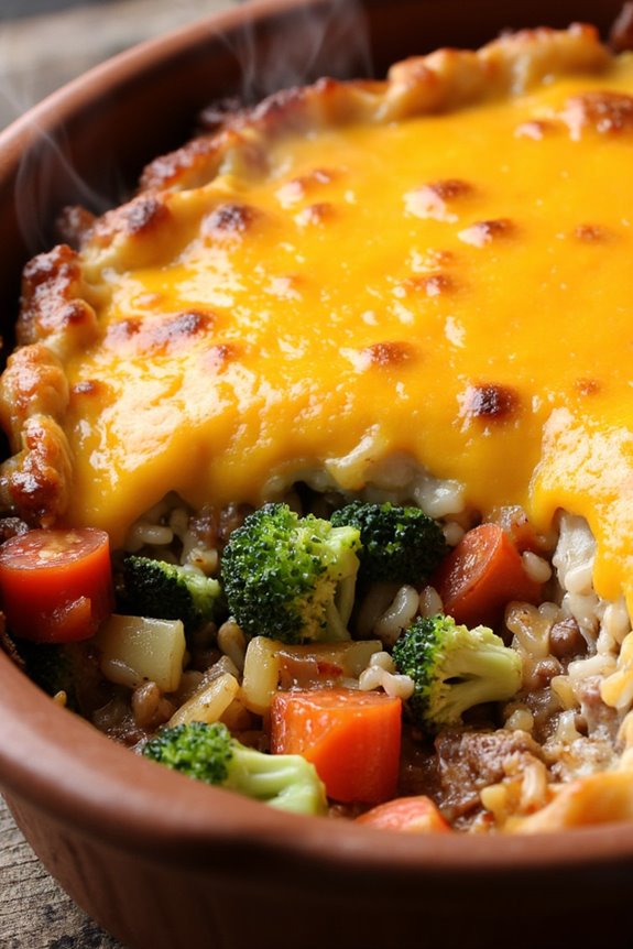 nutritious beef and rice casserole