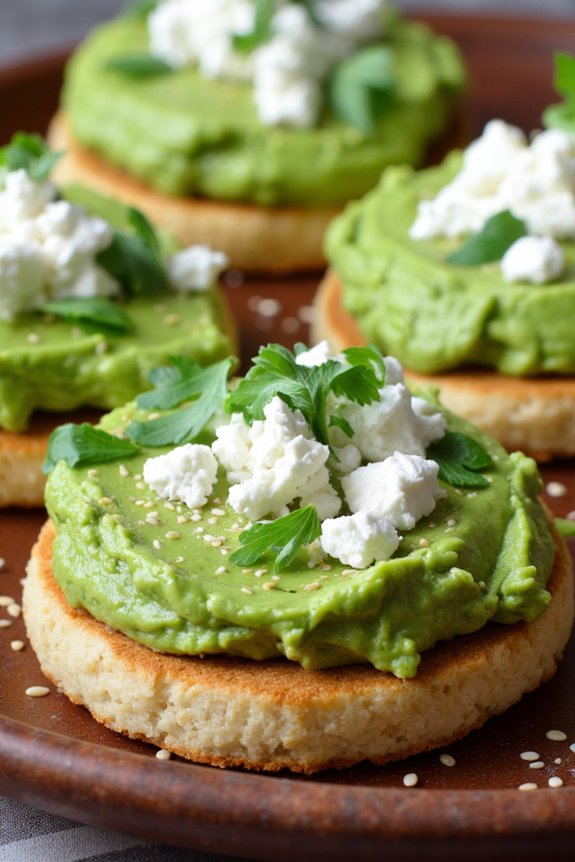nutritious edamame avocado rice cakes