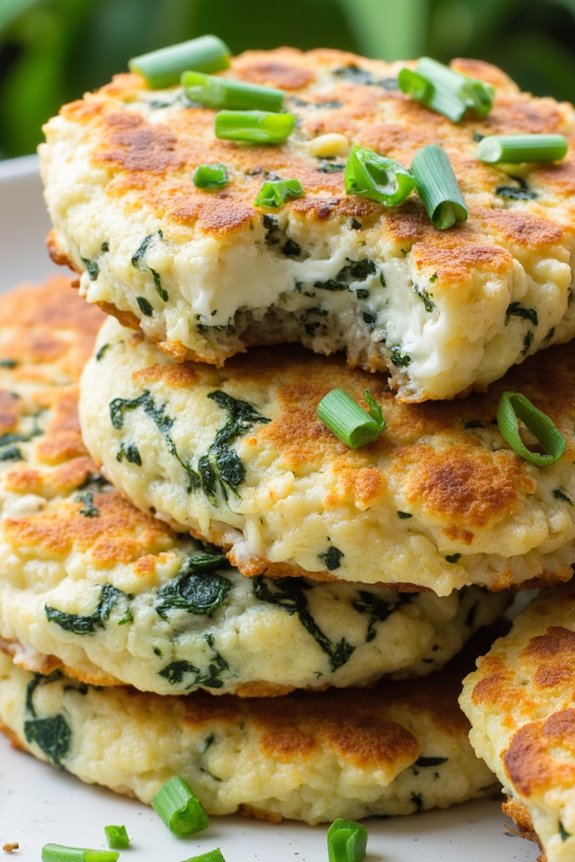 nutritious egg spinach cakes