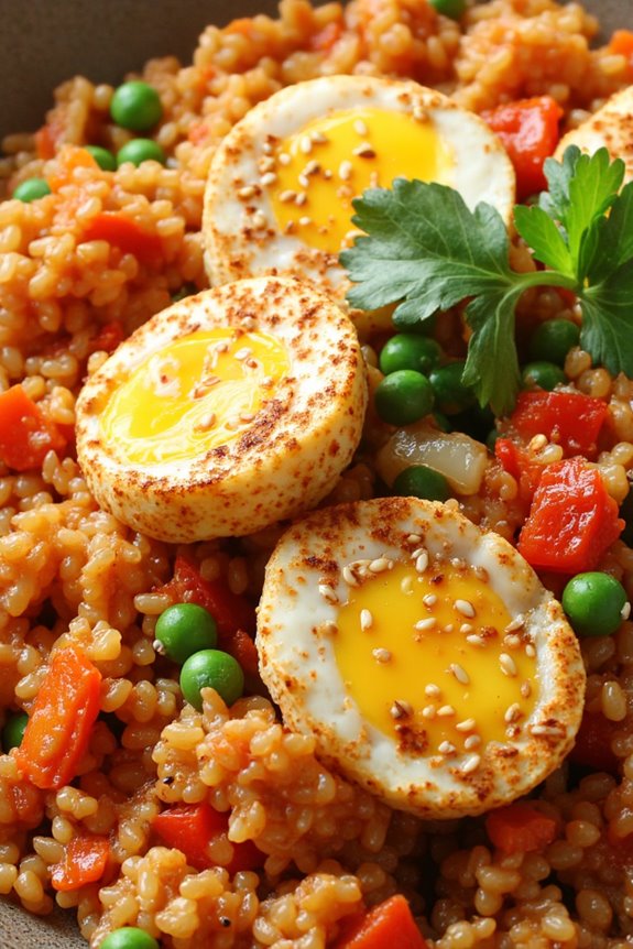 nutritious kimchi quinoa fried rice