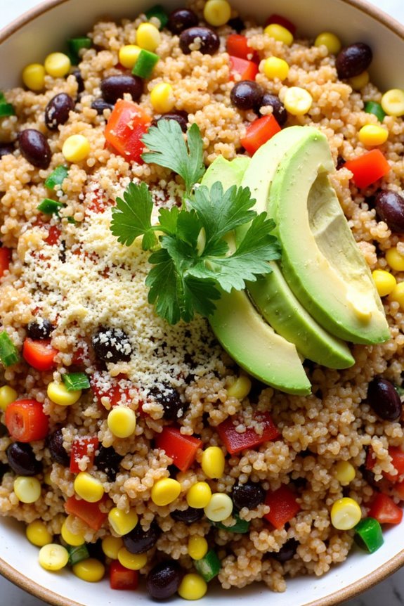nutritious tex mex quinoa dish