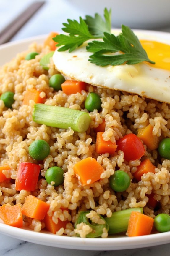 nutritious veggie quinoa stir fry