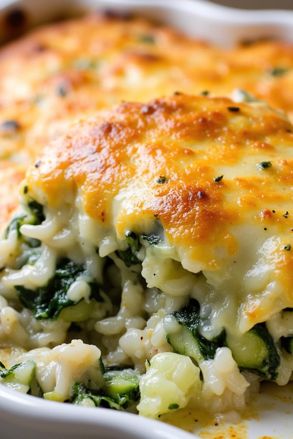 nutritious zucchini spinach casserole