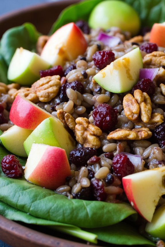 nutty apple wild rice salad