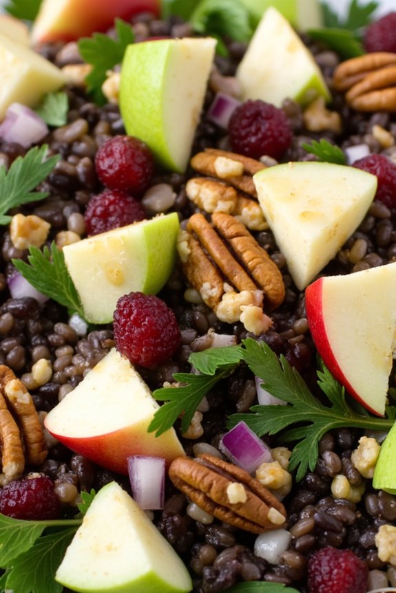 nutty apple wild rice salad