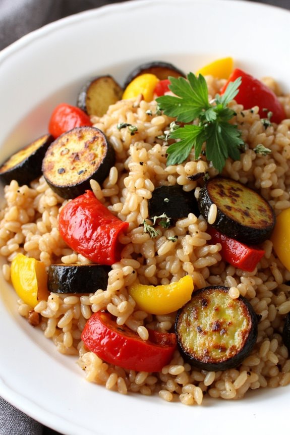 nutty brown rice vegetables