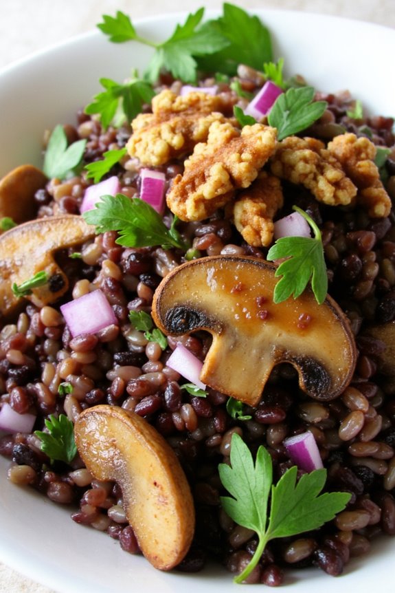 nutty herb infused rice salad