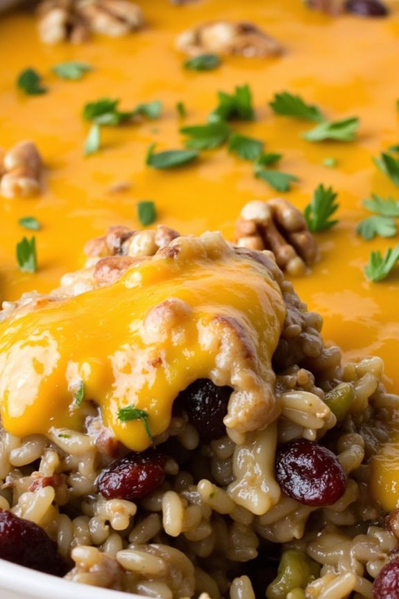 nutty wild rice casserole
