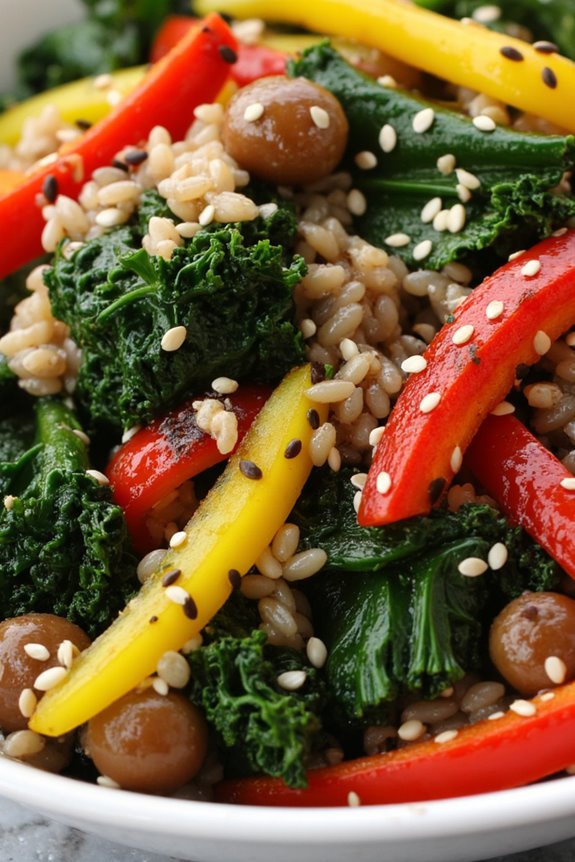 nutty wild rice stir fry