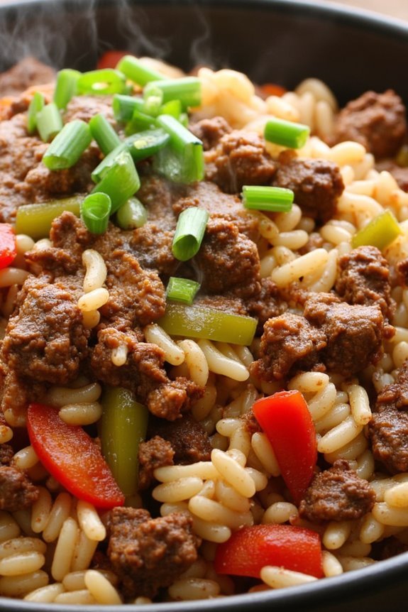 one pot beef and rice
