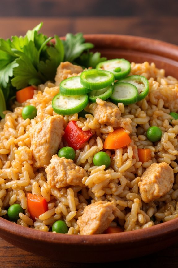 oven baked chicken vegetable rice