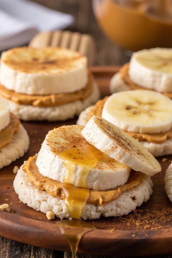 peanut butter banana rice cakes