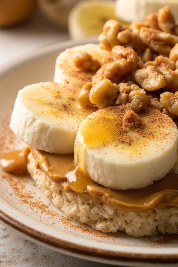 peanut butter banana rice cakes