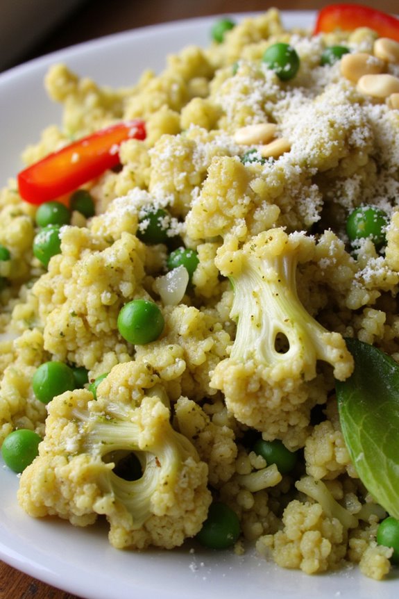 pesto cauliflower fried rice
