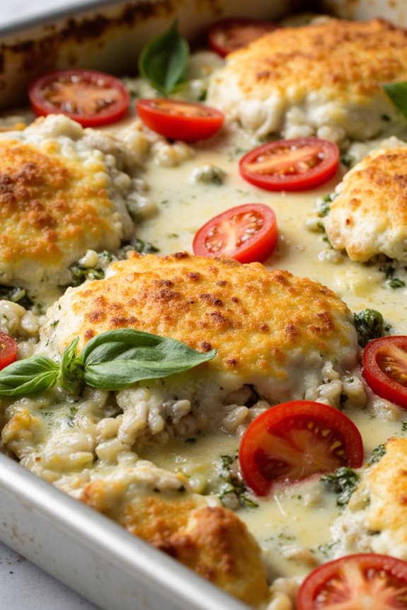 pesto chicken rice casserole