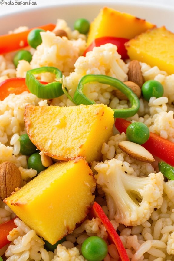 pineapple cauliflower fried rice