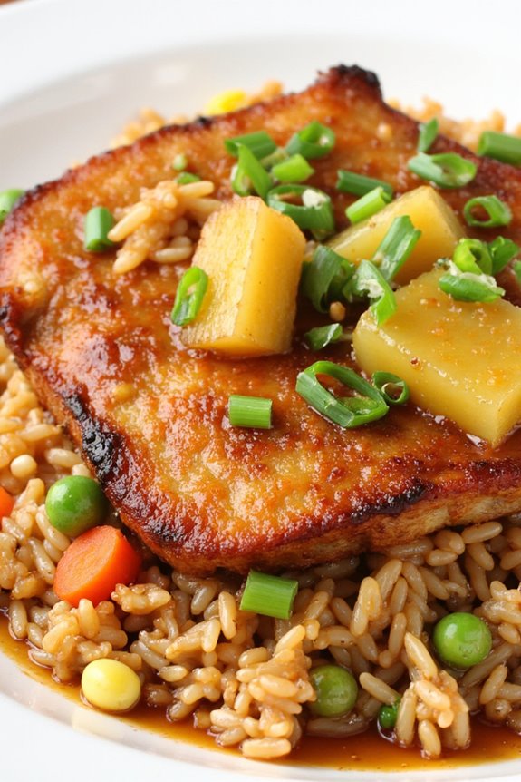 pineapple pork chop fried rice