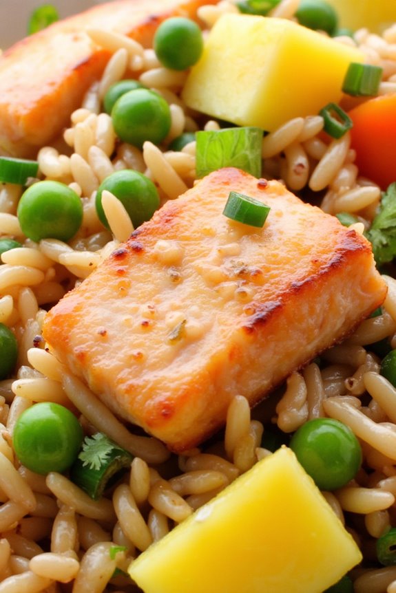 pineapple salmon fried rice