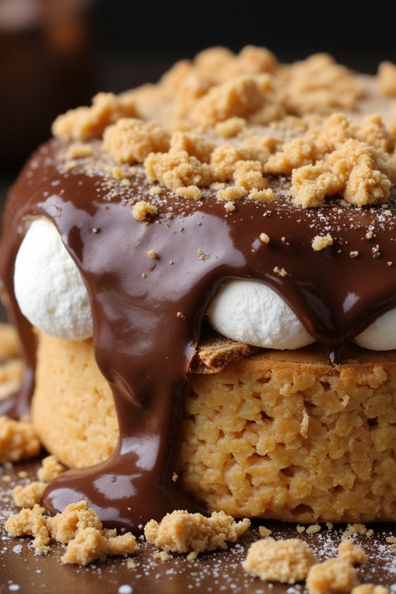 s mores inspired rice cake dessert