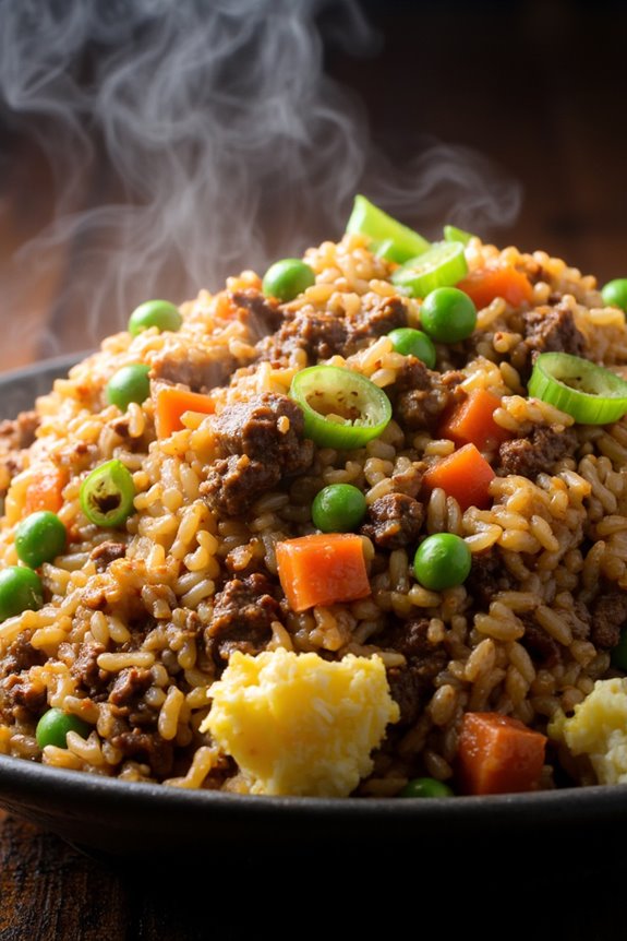 savory beef fried rice