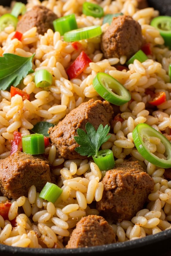 savory garlic herb rice