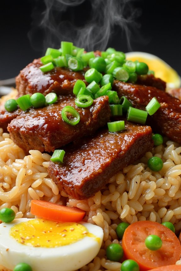 savory hoisin beef fried rice