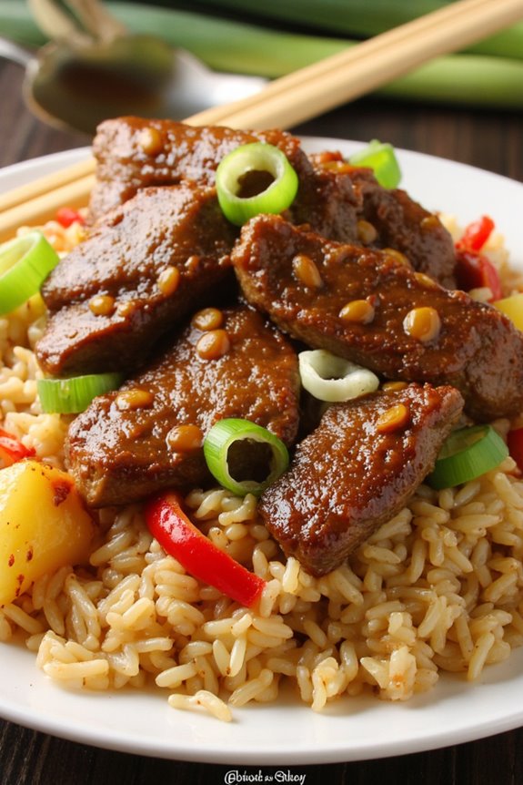 savory pineapple steak fried rice