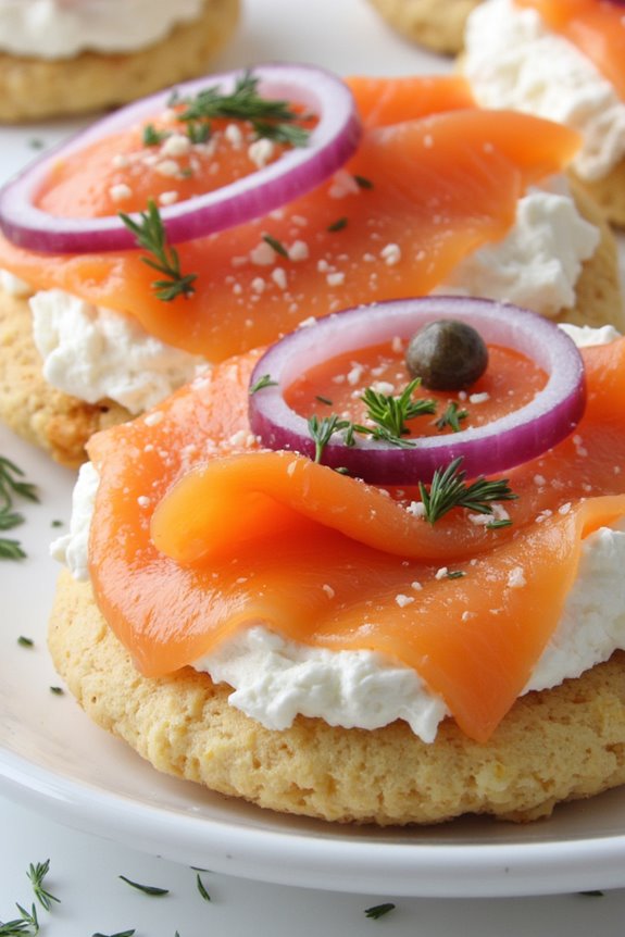 savory salmon cream cheese snack