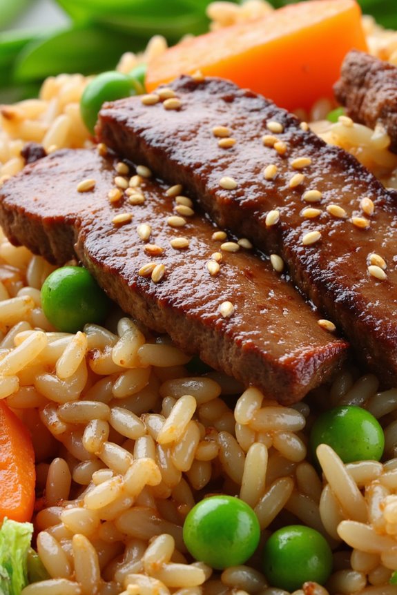 savory sesame ginger fried rice
