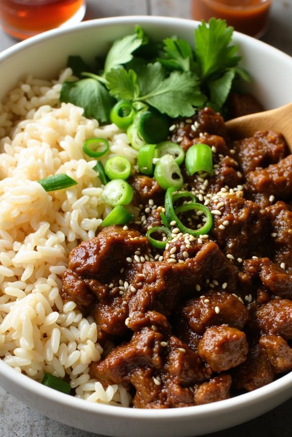 savory slow cooker beef bowl