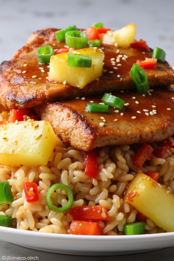 savory sweet sour pork rice