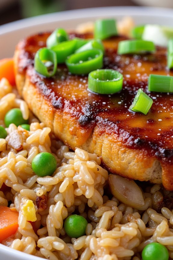 savory teriyaki pork fried rice