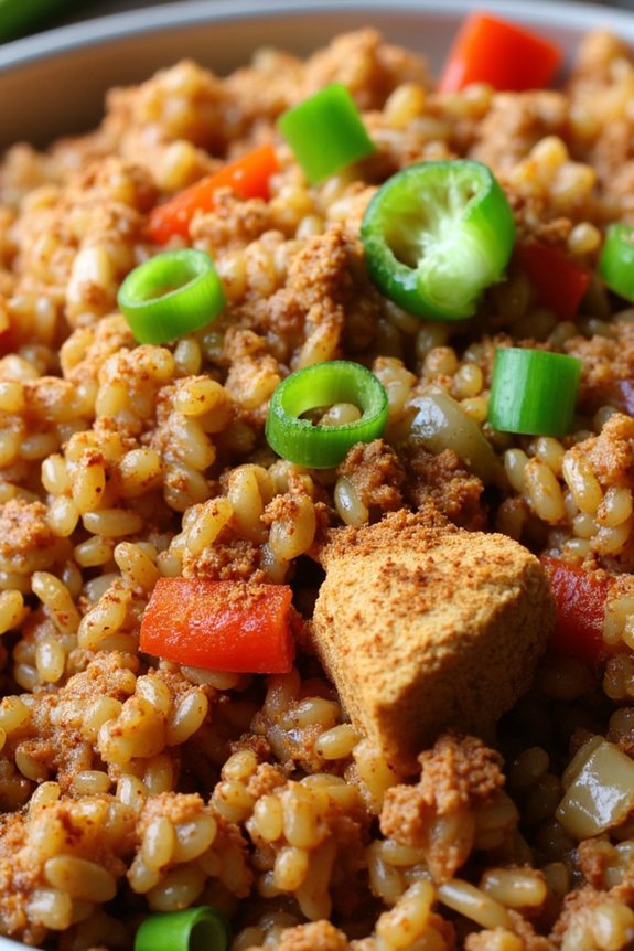 savory vegan dirty rice