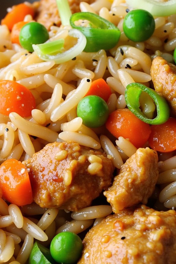 sesame ginger chicken fried rice