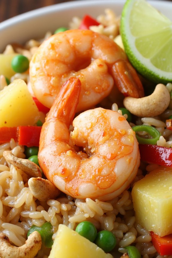 shrimp and pineapple fried rice
