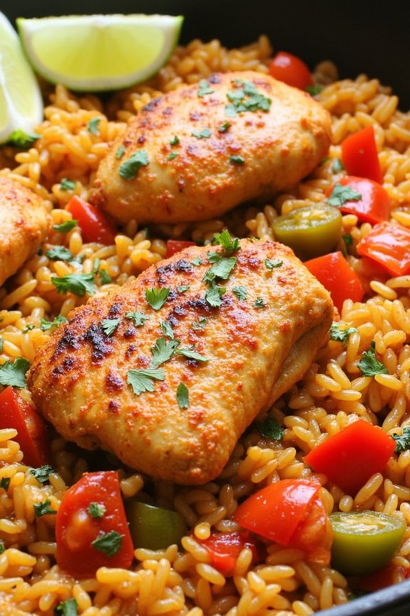 slow cooker chicken and rice