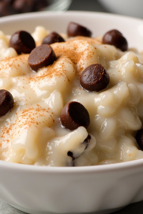 slow cooker chocolate rice pudding