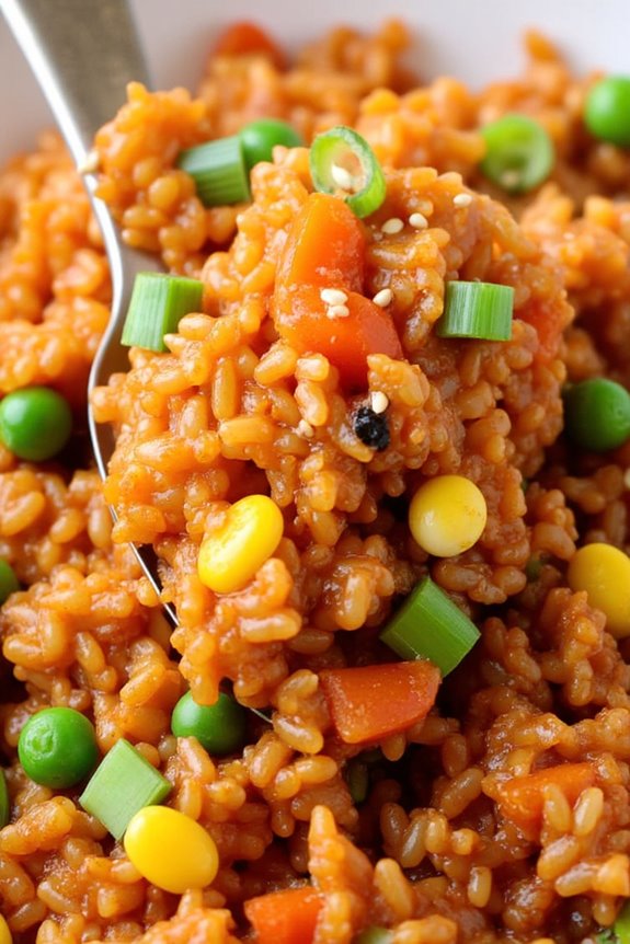 slow cooker kimchi fried rice