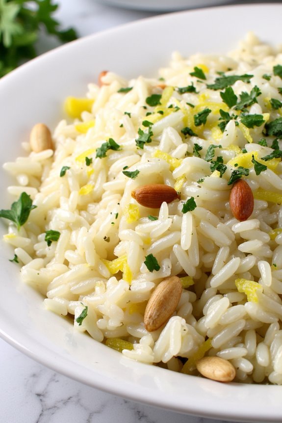 slow cooker lemon rice pilaf