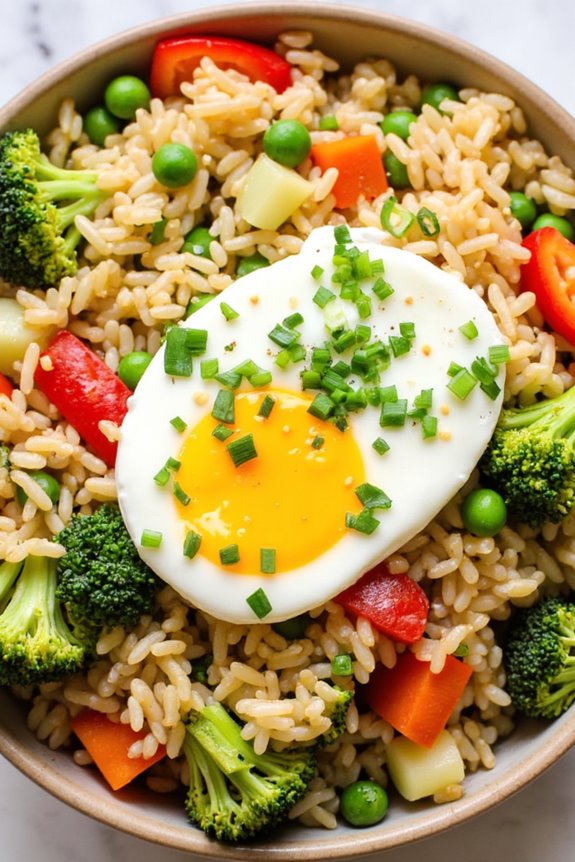 slow cooker vegetable fried rice