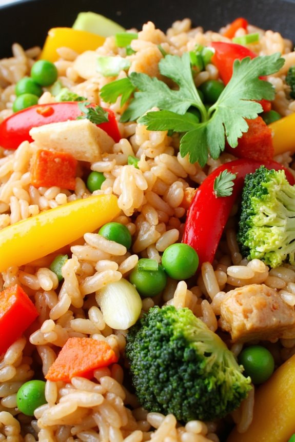 slow cooker vegetable fried rice