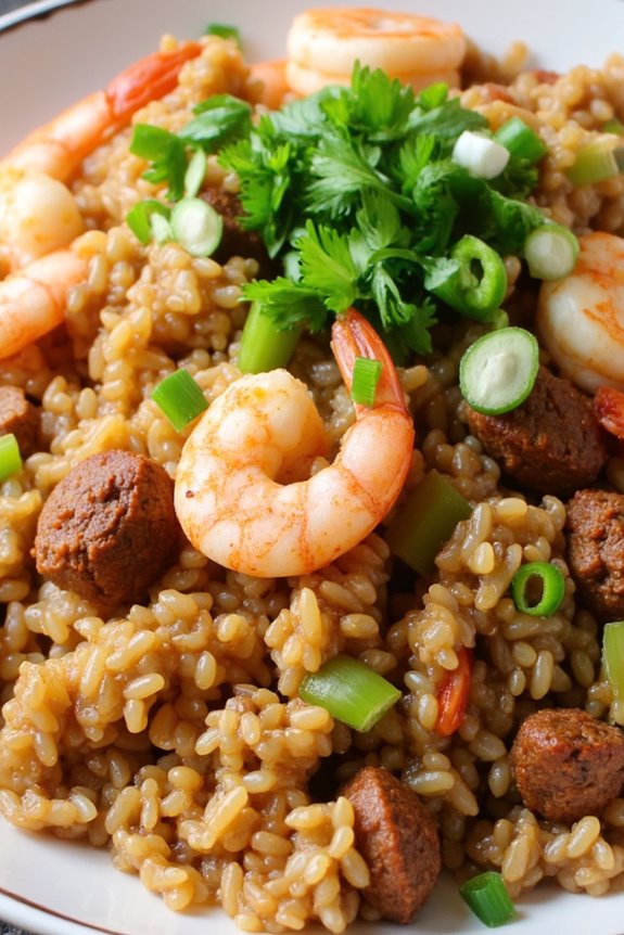 southern style sausage and shrimp