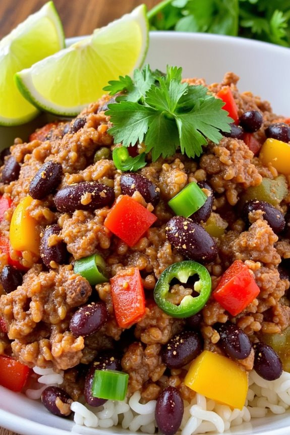 southwest inspired black bean rice